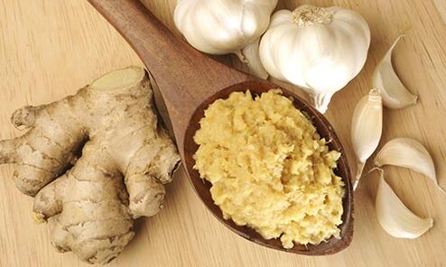 Ginger and garlic for bone destruction